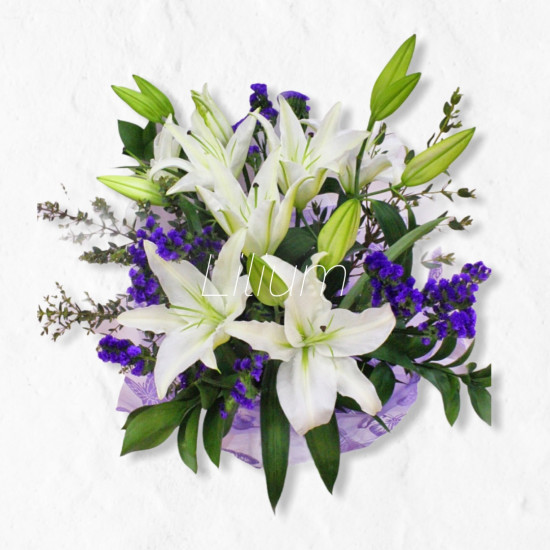 Похоронный цветок Жерминаль и лилии