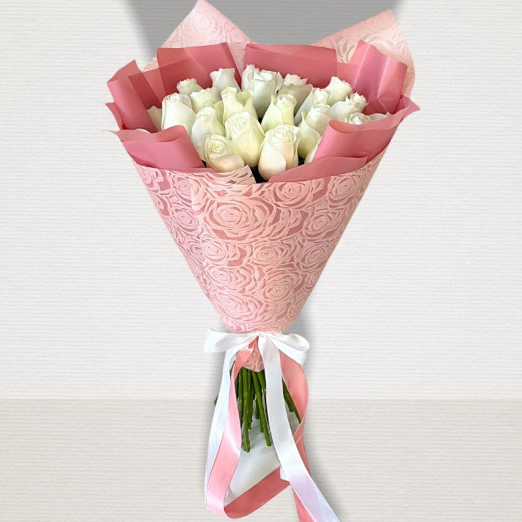Букет белых роз  " Принцесса "