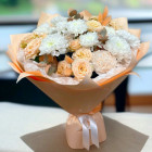 Букет "Ваниль" с кремовыми розами Букет "Ваниль" с кремовыми розами