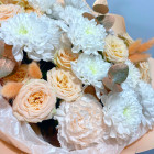 Букет "Ваниль" с кремовыми розами Букет "Ваниль" с кремовыми розами