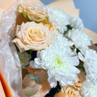 Букет "Ваниль" с кремовыми розами Букет "Ваниль" с кремовыми розами