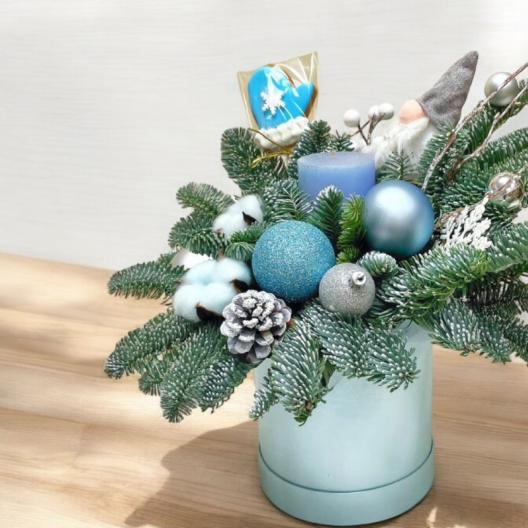 Букет зимний с хлопком "Азия"