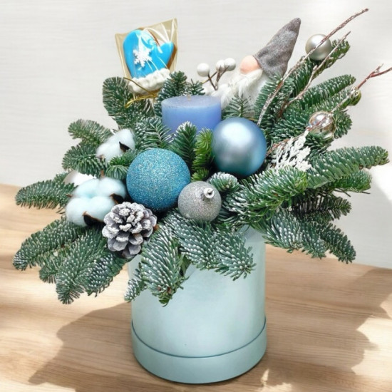 Букет зимний с хлопком "Азия"