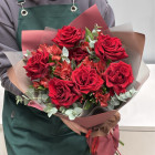 Букет "Огненный цвет" с розой Букет "Огненный цвет" с розой