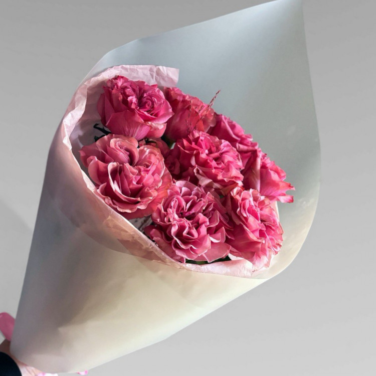 Букет из 9 пионовых роз "Кантри блю"