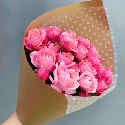 Букет из кустовой розы "Солнечный"