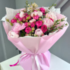 Букет из пионов и роз "Ты моя жизнь"