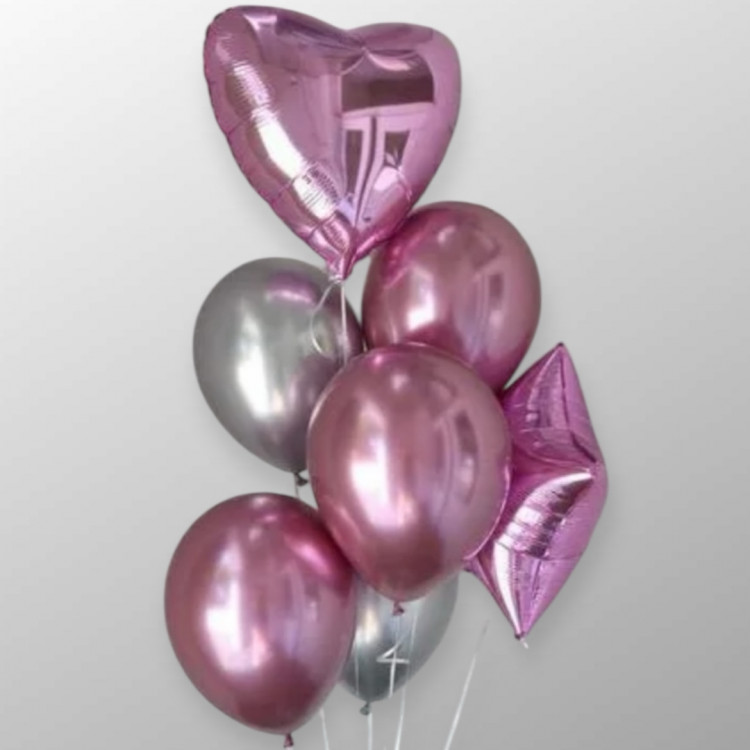 Фонтан из хром шаров