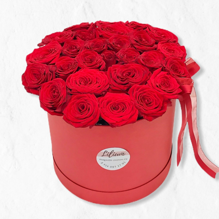 Коробка красных роз "Любовь"