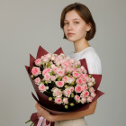Букет из 15 кустовых "Розовый горошек"