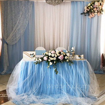 Небесно-голубое оформление свадьбы