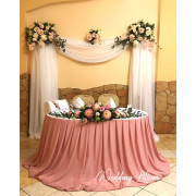 Оформление свадьбы в приглушённом розовом цвете