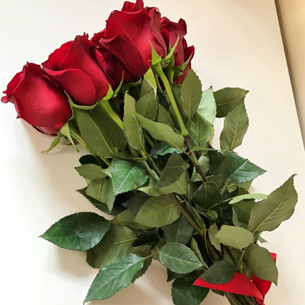 Букет из 11 крупных  красных  роз 